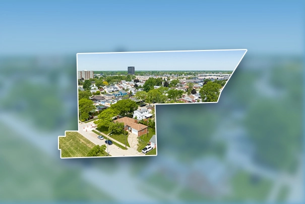 Aerial neighborhood view of Riverview, MI, where our team provides local primary medical care.